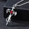 Colar Masculino Dragão Flamejante Dominador Pingente Personalizado Estrela de Seis Pontas Tendência Pingente de Cruz Retrô Acessórios Femininos Estilo Coreano