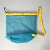 Bolsa de Praia Grande Capacidade Bolsa de Rede para Brincadeiras Aquáticas Infantis Ferramenta de Escavação de Areia Litorânea Conjunto de Pá Armazenamento de Brinquedos para Natação ao Ar Livre