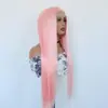 Peluca de Encaje Frontal 13*4 Sin Pegamento, Se Puede Peinar Libremente, Resistente al Calor, Chal de Encaje Frontal para Mujer, Larga, de Colores Brillantes