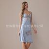 Nuevo Vestido de Noche de Encaje Patchwork Color Sólido con Tirantes de Sirena para Mujer, Rayón Modal, Primavera/Verano 2026