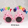 Gafas de Cumpleaños Libro Rojo Pequeño Tono de Sacudida Misma Fiesta Divertidos Accesorios para Fotos Horneado de Pastel Feliz Decoración para Selfies