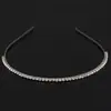Faixa de cabelo de moda coreana acessórios de cabelo temperamento diamante grampo de cabelo fino faixa de cabeça de strass adereço de cabeça banca feminina atacado H029