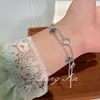 Nuevo Pulsera de Cuatro Hojas de Doble Capa Rosa Nácar Cadena Doble de Alta Gama Nicho Pulsera de Flor de Cuatro Hojas Mayoreo