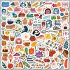 Gráfiti divertido 99 Pegatinas para Cuenta Manual Dibujos animados creativas lindas pegatinas para Cuenta Manual decorativas infantiles Taza de Agua Álbum DIY
