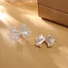 Pendientes de Lazo Asimétricos Super Hada Diseño de Nicho Exquisitos Versátiles Pendientes Moda Femenina Elegantes Simples Pendientes
