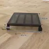 Bandeja rectangular para macetas móviles, hierro forjado con ruedas, ruedas universales, transpirable, engrosada, tamaño grande, base cuadrada para plantas verdes