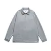 Moletom Casual Yidao Vintage 2026 Primavera Novo Estilo Old Money Waffle Texturizado Solto Gola Polo Meio Zíper