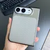 Adecuado para Apple 18 DUO, funda de teléfono plegable transparente con textura de fibra de carbono para iPhone 18 DUO PC