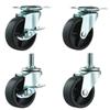 Venta directa de fábrica rueda de pp de 1.5 pulgadas rueda giratoria negra de 3 pulgadas rueda universal rueda móvil rueda industrial rueda para jaula de mascotas rueda para muebles