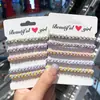 Pulseira de corda de cabelo uso duplo para namorado coreano fofo corda de cabelo trançada à mão simples elástico de cabelo anel de cabelo torcido