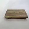 Bandeja de Jabón de Madera Simple para Baño Adornos de Base de Maceta de Madera Carbonizada para Sala de Estar Soporte de Base Rectangular de Madera Maciza