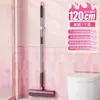Cepillo para suelos, cepillo para rincones en forma de V, cepillo para suelos de baño, cepillo de limpieza para baño con mango largo, para fregar azulejos, paredes y esquinas, y para secar agua