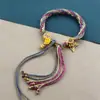 Cuerda de Mano de Xizang Cuerda de Algodón para Frotar la Mano Cuerda de Mano de Colores Pulsera de Estilo Étnico Tejida a Mano Adorno de Xizang Pulsera de Thangka