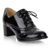 Zapatos de Mujer con Cordones y Tacón Grueso para Primavera y Otoño 17, Suministro de Comercio Exterior al por Mayor, Tallas Grandes 40-43, Dropshipping al por Mayor de Aliexpress