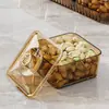 Prato de frutas dividido Nórdico luxo leve sala de estar prato de frutas secas sobremesa petisco travessa petisco doce ktv prato de armazenamento