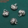Cuentas de plata esterlina S925, colgante de amor de florín de calabaza de té, accesorios retro envejecidos, material de cuentas DIY hecho a mano