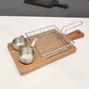 Set de Snacks Occidentales de Acero Inoxidable Viene con Tazas para Salsa, una Bandeja para Sashimi y un Set Especial para Servir Fácilmente