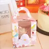 Caja para Cupcake Individual Muffin Pastel Empaquetado y Viento Caja Portátil para Cupcake Taza de Mousse Caja de Taza de Salvado de Trigo