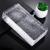 Ladrillo de Vidrio Ultra Blanco Ladrillo de Cristal Transparente Cuadrado Pared Divisoria Baño Arte Popular Sólido Doble Cara Patrón de Hielo