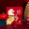 Tela Estampada con Borlas Brocado Sobres Rojos para el Festival de Primavera, Sobres Rojos Auspiciosos Estilo Chino Nuevo, Listo para Enviar al por Mayor