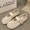Mules versátiles de estilo francés con suela gruesa y punta cerrada para mujer, para uso exterior en verano, nuevo modelo 2025, sandalias transpirables de malla estilo Birkenstock