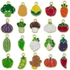 Venta Caliente Transfronteriza Serie de Frutas y Verduras Amuletos de Aceite Gotas Accesorios de Joyería de Aleación DIY Colgantes para Collar Pulsera Pendientes