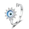 Anillo giratorio de gran venta transfronteriza para aliviar la ansiedad, juego de anillos con apertura y trébol de cuatro hojas, anillo de circonita de descompresión para mujeres, venta al por mayor