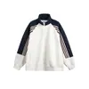 Jaqueta esportiva casual patchwork color block estilo americano para mulheres, cardigã moletom com zíper estilo universitário para primavera e outono, jaqueta baseball