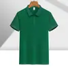 Camiseta Polo de Algodão Puro Estilo Novo de Verão com Gola Polo Composta, Roupa de Trabalho com Estampa de Logotipo, Uniforme de Grupo, Roupa de Trabalho de Manga Curta