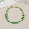 Pulsera de Zirconia Redonda Ovalada Estilo Palacio Retro, Lujo Ligero, Gama Alta, Moda y Exquisita Joyería de Acero Inoxidable para Manos de Mujer