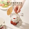 Frasco de Condimentos Separado con Cuchara, Caja de Condimentos Sellada a Prueba de Humedad, Caja de Almacenamiento de Frasco de Sal para el Hogar de Cocina, Frasco de Vidrio para Condimentos
