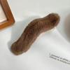 Horquilla de cola de caballo elegante y elegante francesa con clip de felpa y placa grande, horquilla Mao para la parte posterior de la cabeza, pinza de pico de pato, tocado