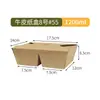 Cajas de Almuerzo Desechables, Cajas de Cartón Kraft para Llevar, Cajas Bento, Contenedores para Ensaladas y Arroz Frito, Biodegradables, de Grado Alimenticio, Calentables