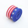 Fábrica Zhixiang Bandeira de Fita do Dia Nacional Americano Estrela de Cinco Pontas Estampada Sobreposição de Linho Sintético Fita Decorativa