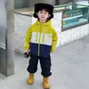 Chaqueta de otoño para niño 2026 nueva impermeable cortavientos infantil abrigo de otoño para bebé ropa infantil con bloques de color