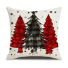 Funda de Almohada Navideña Popular Transfronteriza de Amazon Cojín para Asiento de Oficina Funda de Almohada para Mesita de Noche del Hogar