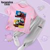 Roupas Infantis Transfronteiriças da Amazon Tops de Manga Curta Roupas de Algodão de Verão para Meninos Alunos da Escola Primária Bebês Camisetas 3-7t Roupas de Verão