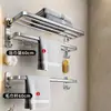 Estante para Toallas de Acero Inoxidable 304 Baño Baño Estante para Toallas Montado en Pared Estante de Almacenamiento sin Perforación Venta al por Mayor