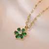 Collar para Mujer, Estilo Retro Flor Ins Galvanizado Elegante Cadena de Clavícula con Borla Estilo Japonés y Coreano Moda Acero de Titanio Collar Venta al por Mayor