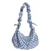 Bolsa de Satín Nube Nueva Primavera 2026 para Mujer Estilo Coreano Estilo Perezoso Bolso Cruzado Bolso de Hombro Plegado Casual