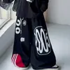 Conjunto de Baile Urbano Americano para Niñas 2026 Otoño Nuevo Estilo para Niños Mayores, Camiseta Estampada de Manga Larga y Pantalones de Pierna Ancha Conjunto de Baile Hip-Hop Jazz