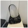 Bolsa de ombro retrô estilo Y2K punk biker desolado, bolsa de mão/ombro versátil nova de alta costura francesa