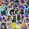 50 pegatinas de graffiti láser de Halloween para decoración DIY de teléfonos móviles, ordenadores, materiales de agenda impermeables y regalos