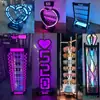 Portavasos Luminoso de Barra Recargable LED Estante para Cócteles Creativo KTV Estante para Vino Portavasos con Forma de Corazón 520
