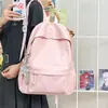 Mochila de Dibujos Animados Verde Menta con Estampado Completo para Estudiantes de Secundaria Femeninas, Mochila Casual para el Día a Día, Mochila Estilo Universitario Estilo Coreano