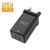 Carregador de Cabeça AC com Luz LED Multi-Portas 5v2a Adaptador de Energia QC3.0+PD20W Carregador Rápido para Celular