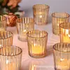 Candelabros de Vidrio con Patrón Romano para Decoración Festiva, Navidad, Pascua y Bodas - Amazon Transfronterizo