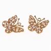 Colgante de mariposa de circonita con microincrustaciones y borde de cobre fundido de 18 x 20 mm, ideal para collar, pendientes, pulseras, accesorios de material.