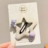 Pinzas BB color dopamina, lindas pinzas para el pelo de oso y estrella para niñas, pinzas para flequillo lateral de niños, hermosos pasadores pequeños, accesorios para el cabello