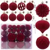 Bolas de Navidad de Color Crema con Decoraciones Blancas Lechosas de Múltiples Texturas, Presentando una Textura Similar al Terciopelo Que No Se Desvanecerá, Creando Fácilmente un Árbol de Navidad de Alta Gama